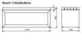 lavica artiss 110x40x46 schema