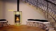 masterflamme grande II olivovy interier