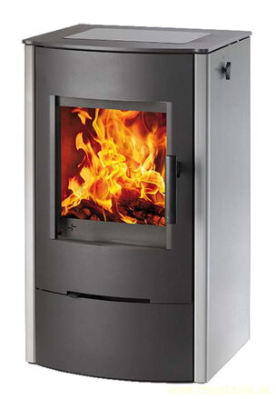 krbové kachle Haas + Sohn Firepot nerez s varnou sklokeramickou doskou