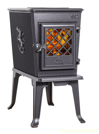 liatinové kachle Jotul F 602 ECO - modročierny smalt