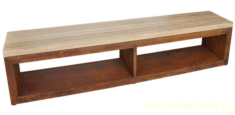 lavica Artiss 200x40x46 corten