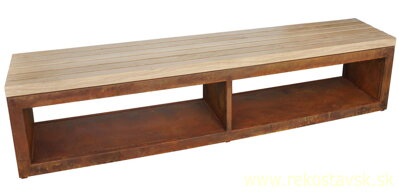 lavica Artiss 200x40x46 corten