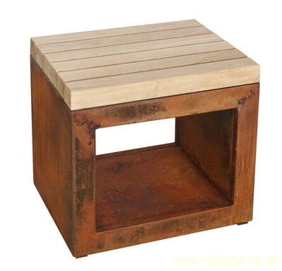 lavica Artiss 50x40x46 corten