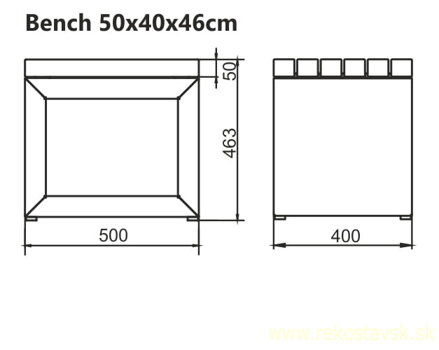 lavica artiss 50x40x46 schema