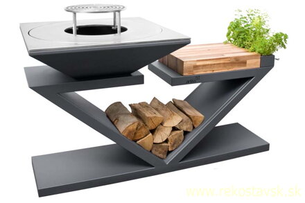artiss gril g5 graphite s rostom na nozickach