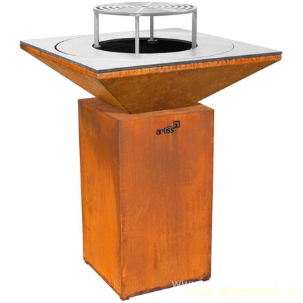 artiss gril g7 basic corten s rostom na nozickach