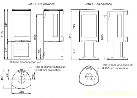 jotul f 371 a jotul f 373 schema