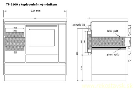 tp 9100 schema s teplovodnym vymennikom